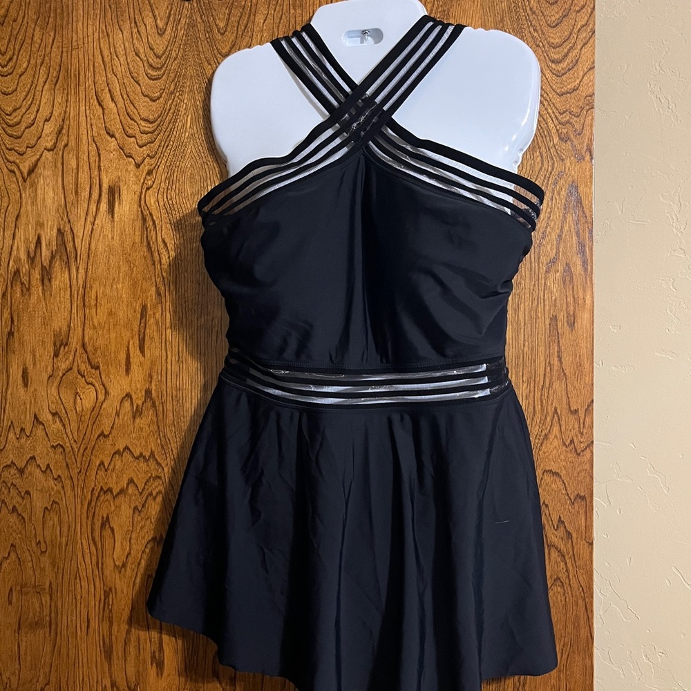 Elegant Black Women's One-Piece Swimsuit size XL